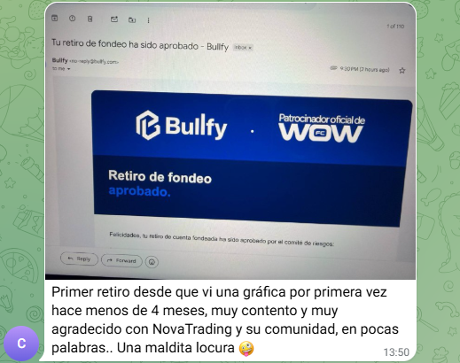 Captura de resultado real de alumno